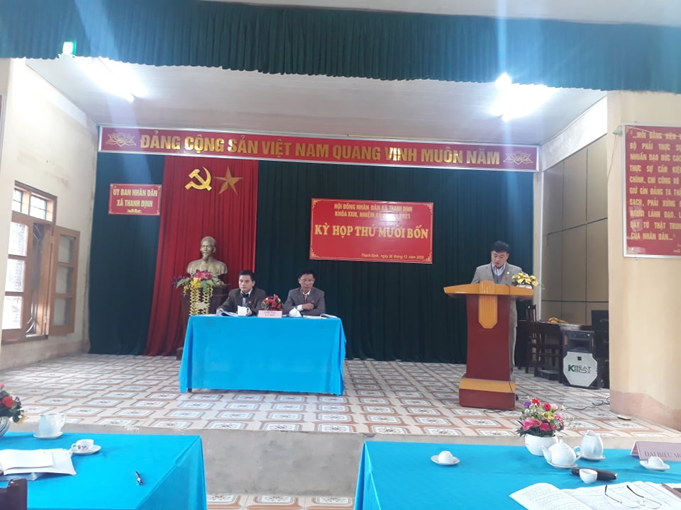Kỳ họp thứ 14 Hội đồng nhân dân xã Thanh Định khóa XXIII